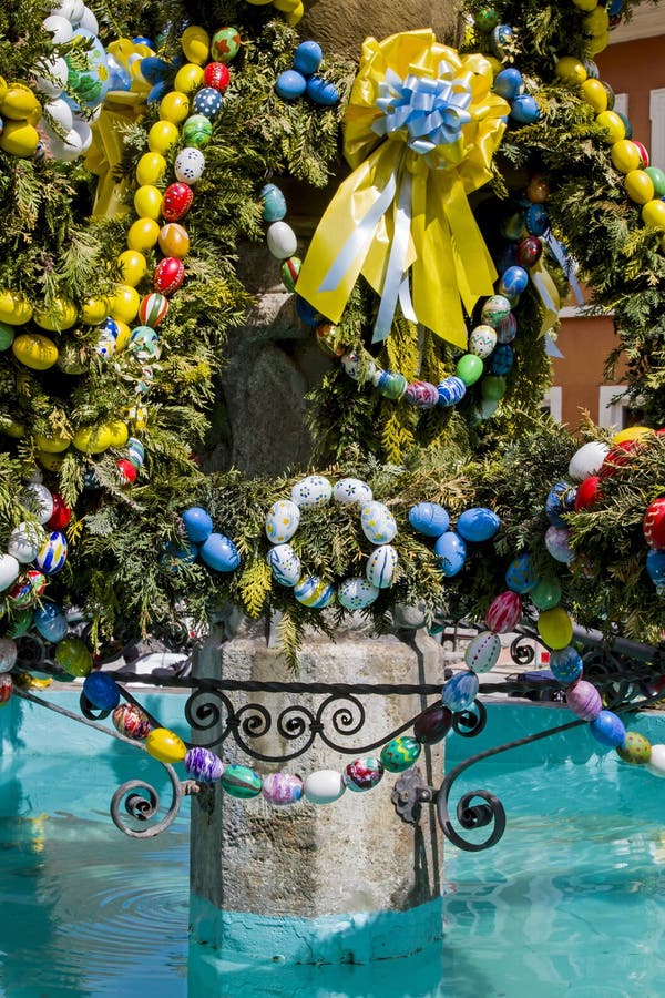 Easter fountain stock image. Image of fountain, decoration 41995065