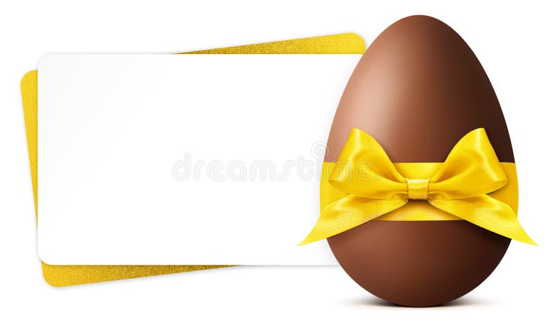 Vetor de Chocolate Easter egg with pink ribbon bow isolated on transparent  background. Realistic vector illustration of chocolate egg. do Stock