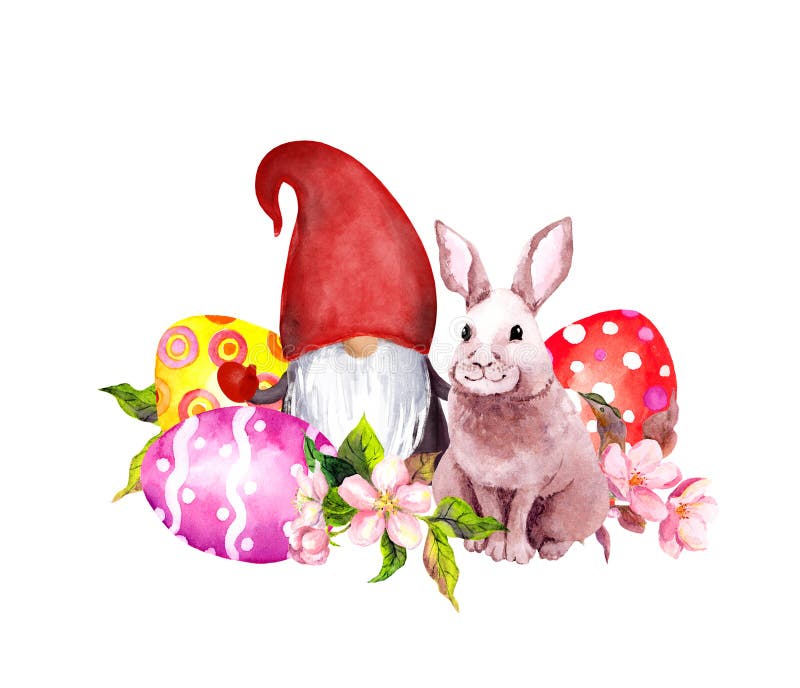 Premium Vector  Draw banner gnomes with eggs for easter and spring