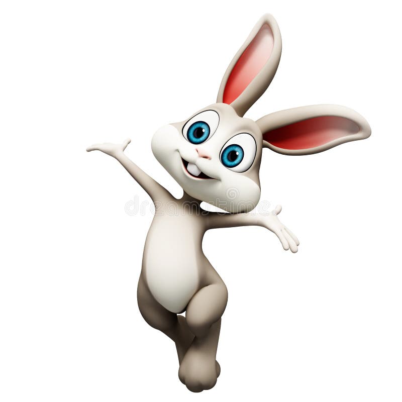 Jumping easter bunny