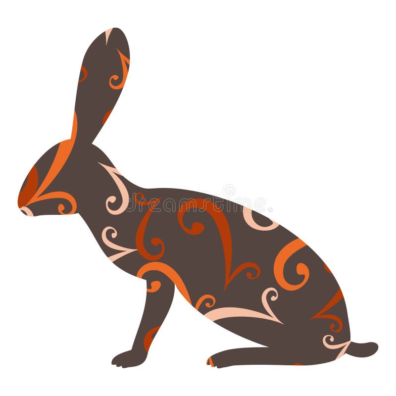 Easter hare royalty free illustration