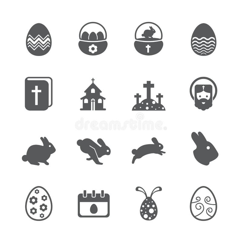 Easter icon set royalty free illustration