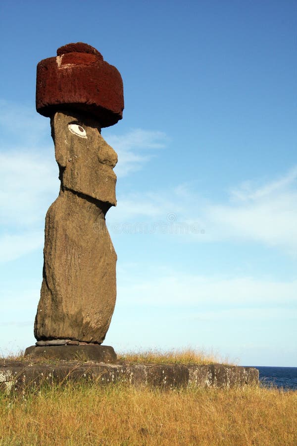 Easter Island Statue with Hat Stock Photo Image of statue, ruins 1215396