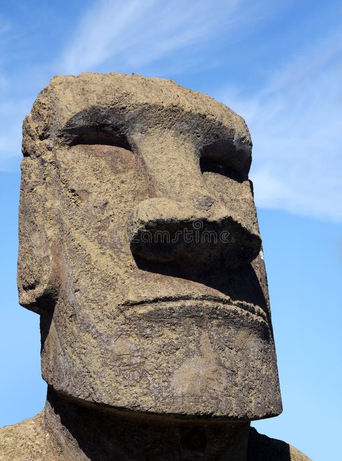 Easter Island Statue with Hat Stock Photo Image of statue, ruins 1215396