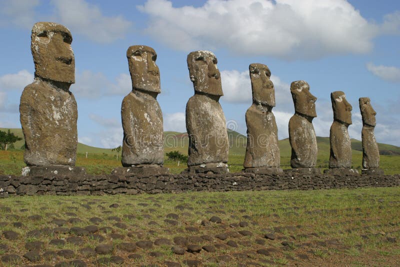 Easter Island Solitary Statue Stock Image Image of easter, moai 1215507
