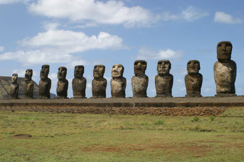 Easter Island Statue with Hat Stock Photo Image of statue, ruins 1215396
