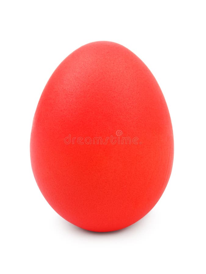 Red easter egg isolated on white background. Red easter egg isolated on white background