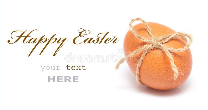 Easter egg with festive bow isolated on white background (with space for text). Easter egg with festive bow isolated on white background (with space for text)