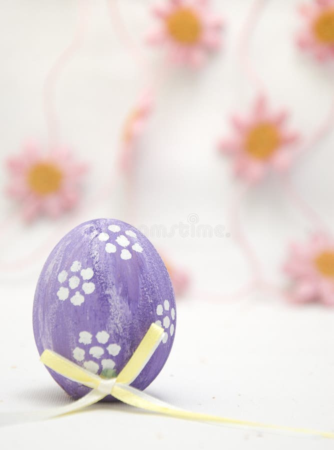 Painted easter egg on a white background. Painted easter egg on a white background