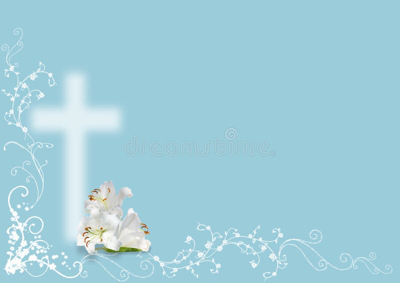 Easter lily and cross vector illustration Easter lily and cross vector illustration