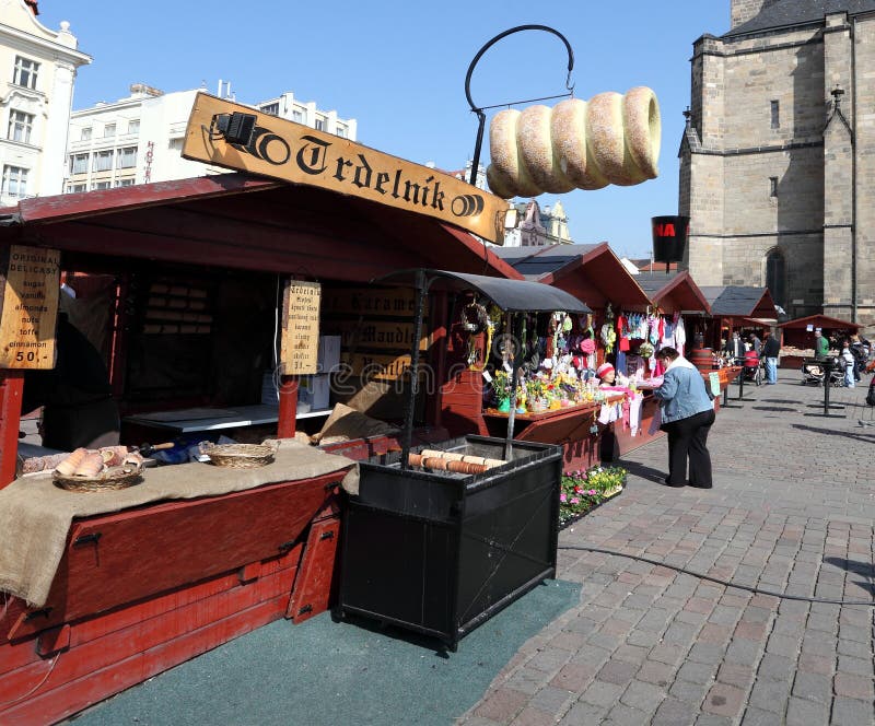 The Easter Market in the Pilsen City. Editorial Stock Image Image of entertainment