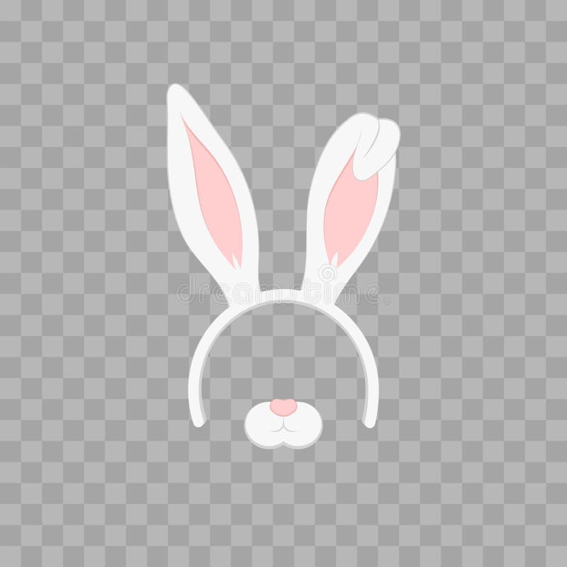 Easter Mask with Rabbit Ears Isolated on Transparent Checkered, Illustration. Cartoon Cute Headband with Ears. Stock Illustration - Illustration of headband, cartoon: 82994874 Easter Mask with Rabbit Ears Isolated on Transparent Checkered, Illustration. Cartoon Cute Headband with Ears. Stock Illustration - Illustration of headband, cartoon: 82994874