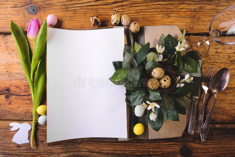 Easter menu. stock photo. Image of blossom, apple, easter 38114782