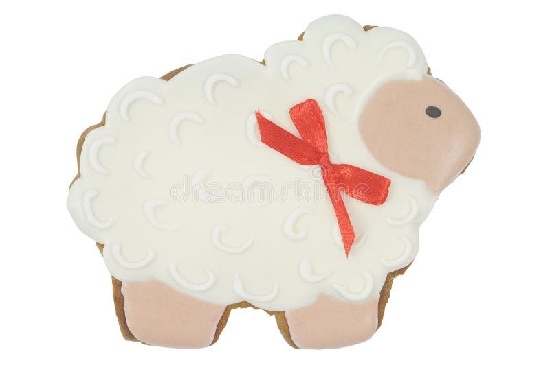 Easter Multicoloured Spicecakes Isolated on White Background Stock