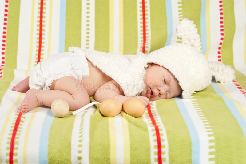 Easter newborn baby