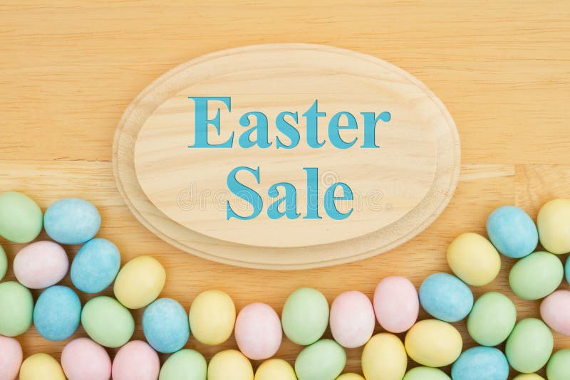 An ad for an Easter sale stock image. Image of sale 142403419