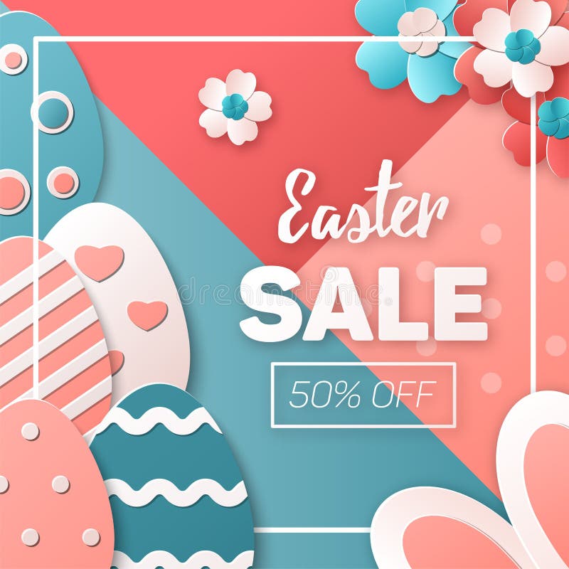 Easter Sale. Vector template royalty free illustration Easter Sale. Vector template royalty free illustration