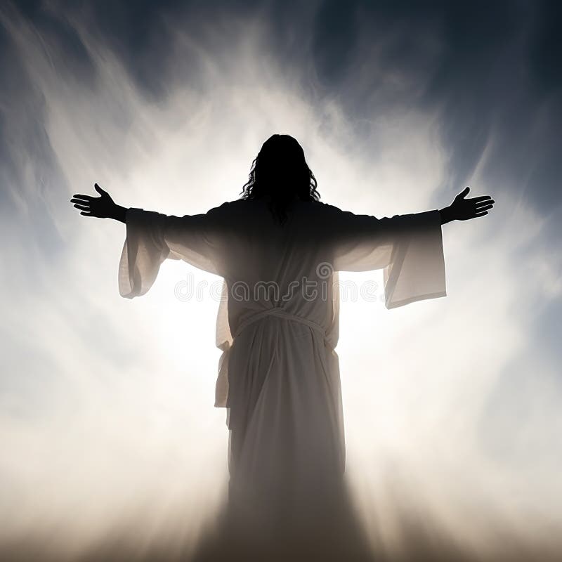 Easter Savior Jesus Christ A Moving Image Of Christ With Arms Wide Open Embracing The World In