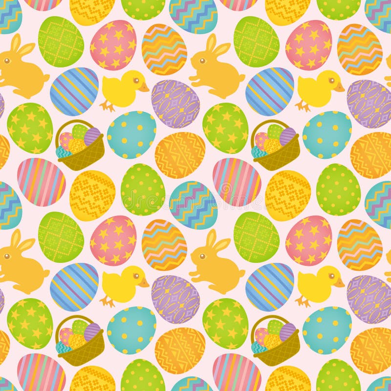 Easter seamless pattern. stock vector. Illustration of pastel 36545744