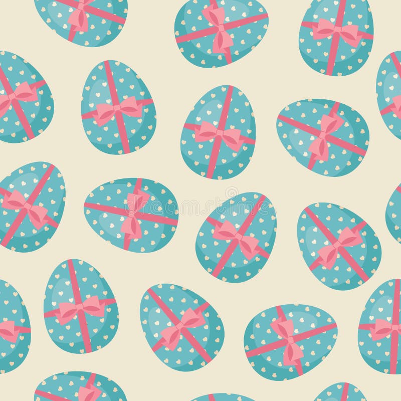 Easter seamless pattern with Easter eggs