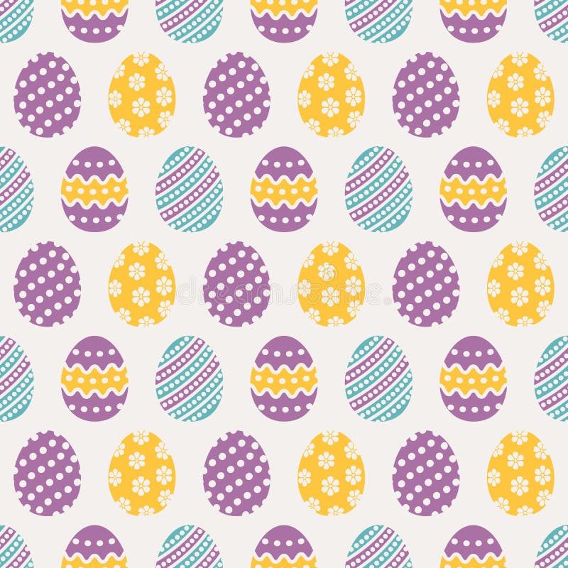 Easter seamless pattern with eggs. Vector background.