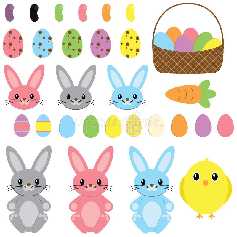 Easter Set stock photo. Illustration of candy, bunny 42692628