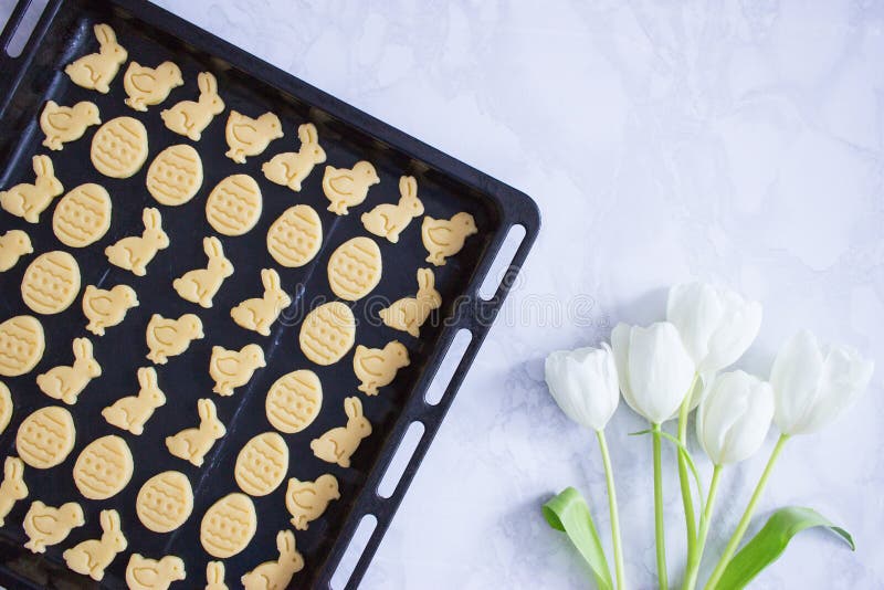 Easter shortcrust traditional cookies. stock photo