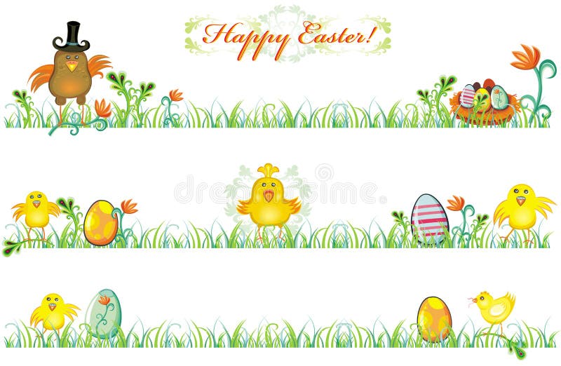 Easter spring borders