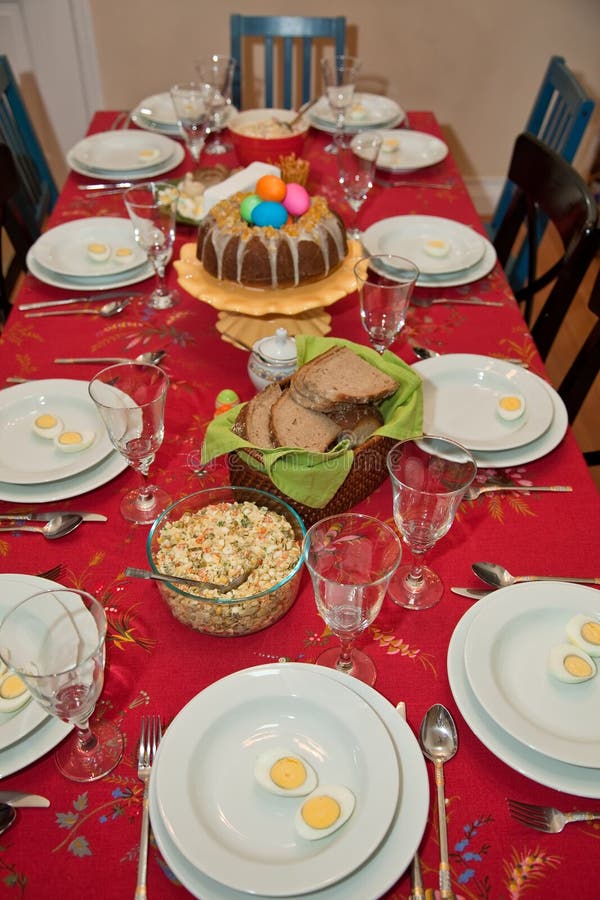 Easter Sunday . Decor with Candles . Easter of Tradition of Religion