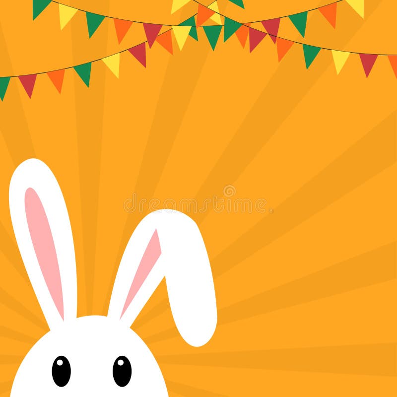 Easter themed banner with bunny and buntings