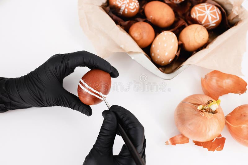 Easter Tradition of Painting Eggs Stock Photo Image of beautiful