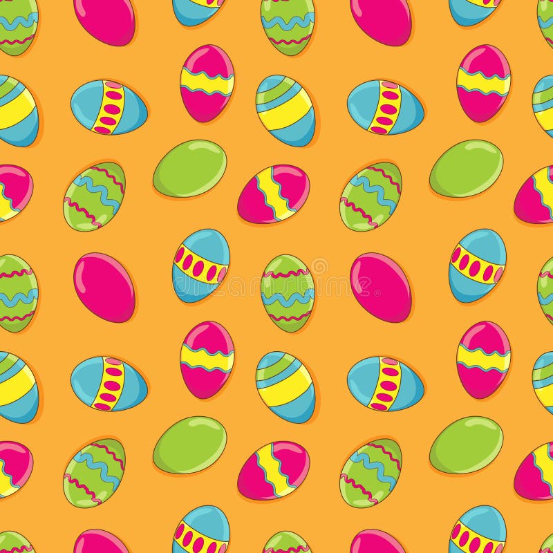 Easter vector seamless pattern