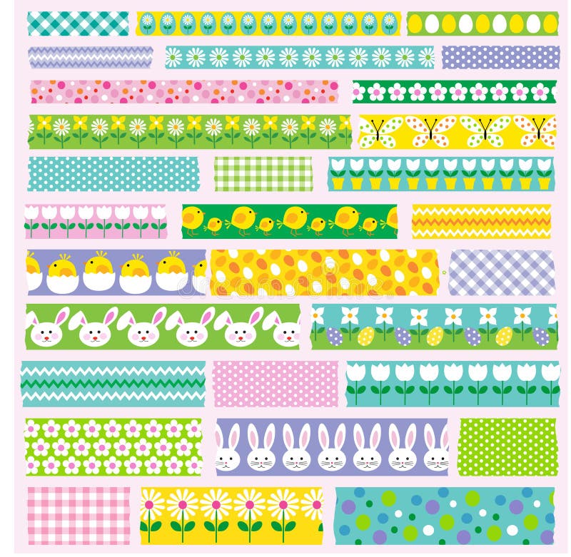 Washi Tape Graphics. WashiTape Clip Art.Scrapbook Element Stock Vector -  Illustration of element, diagonal: 77336678