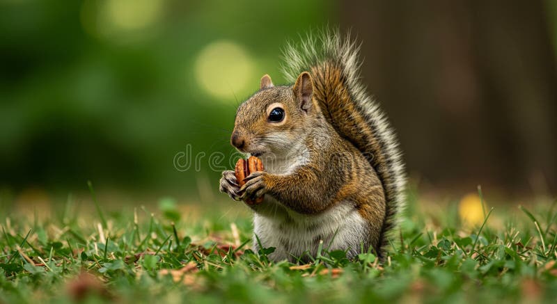 Non-Slip Desk Pad, Squirrel Leaf Pine Nuts Mouse Pad, Large Desk