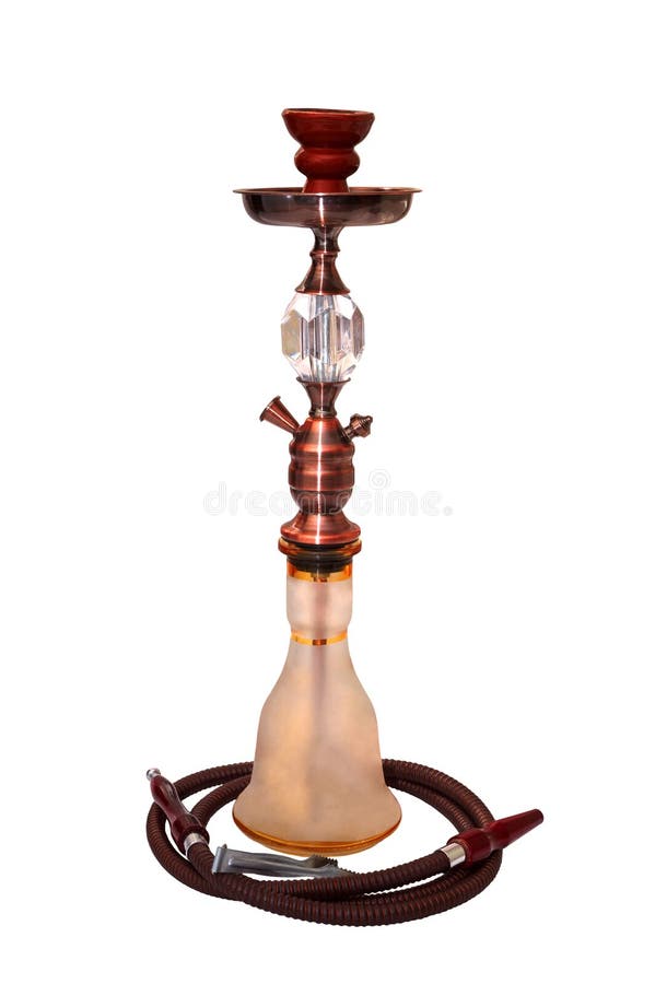 Hookah on a white background for smoking. Hookah on a white background for smoking