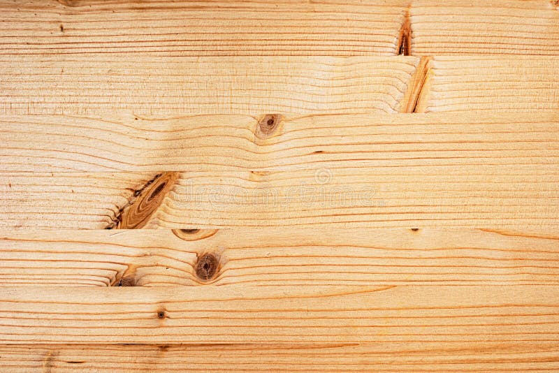 Background Of Brown Pine Board With Knots Of Bright Wood Structure