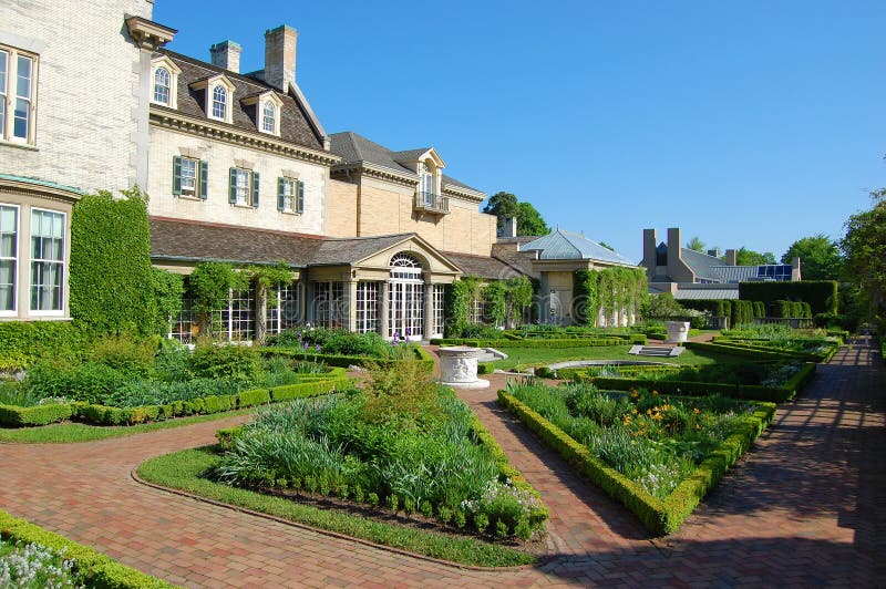 George Eastman House Garden in Rochester, New York State, USA. George Eastman House Garden in Rochester, New York State, USA