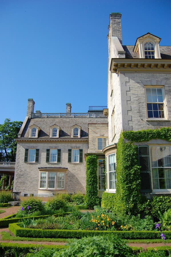 George Eastman House Garden in Rochester, New York State, USA. George Eastman House Garden in Rochester, New York State, USA