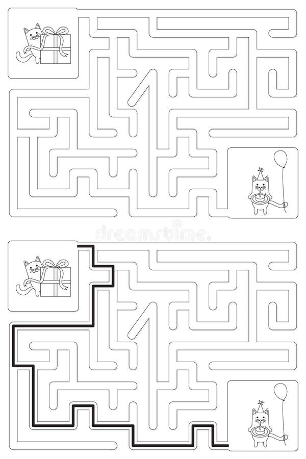 Easy cat maze - learning number 1