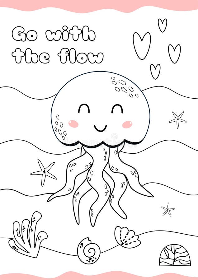 Easy Coloring Page Jellyfish.. Underwater Cute Animal Coloring Page for Kids, for Children Stock Illustration - Illustration of baby, background: 234136973 Easy Coloring Page Jellyfish.. Underwater Cute Animal Coloring Page for Kids, for Children Stock Illustration - Illustration of baby, background: 234136973