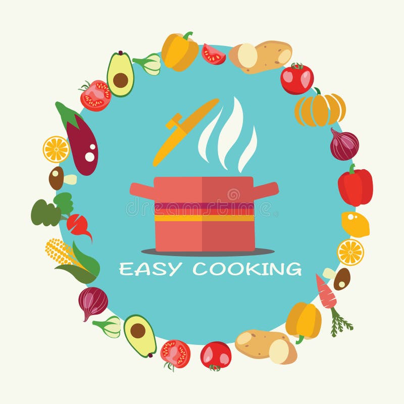 Cooking set flat. stock vector. Illustration of icon - 35473305