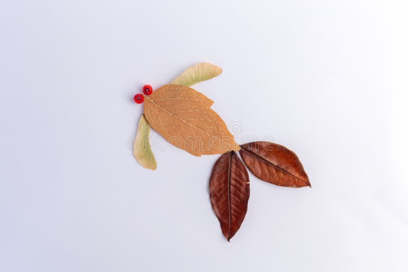 Easy Craft From Leaf For Kids Stock Photo - Image Of Homemade, Crafts:  192816876
