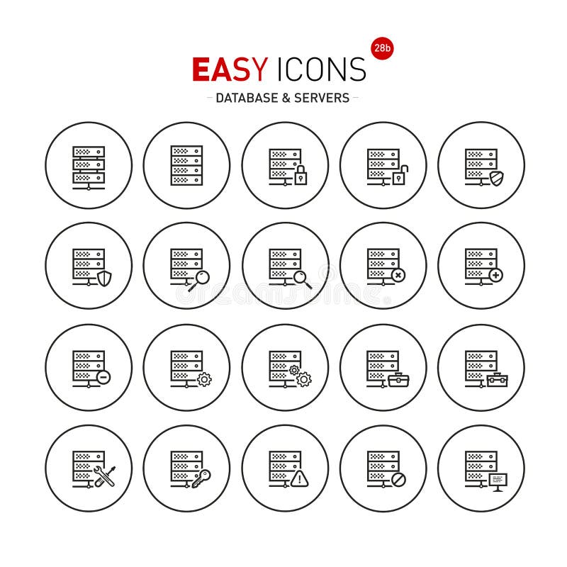 Easy icons 28b Database stock illustration