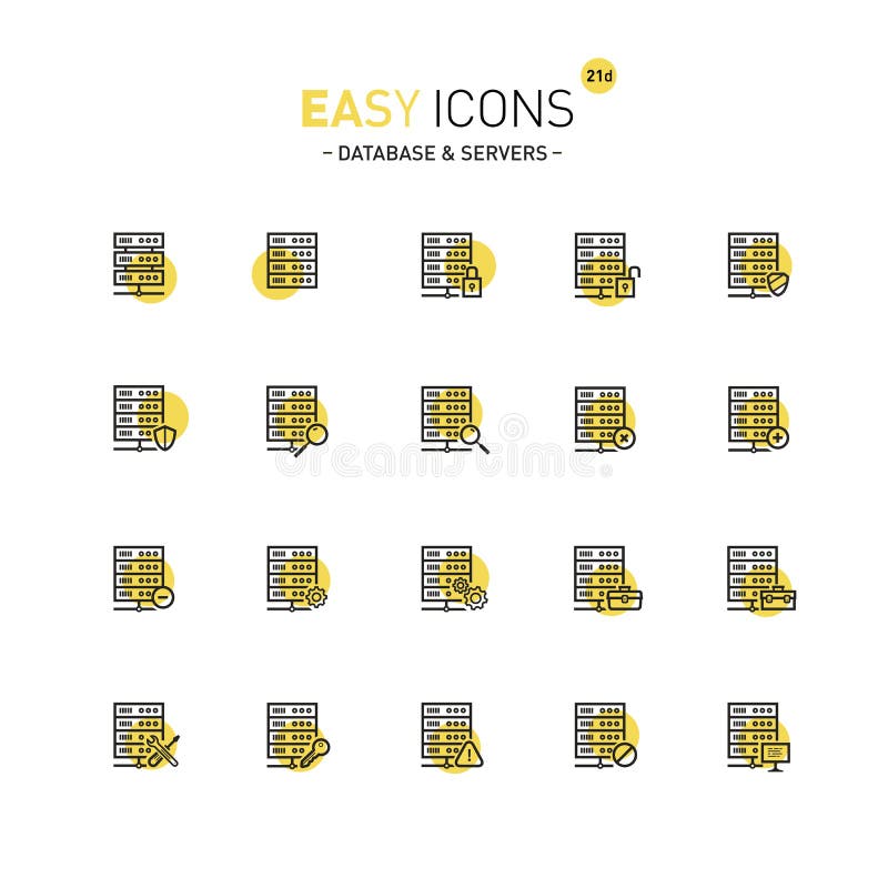 Easy icons 21c Database vector illustration