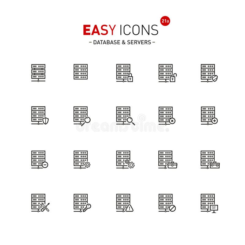 Easy icons 20a Database stock illustration