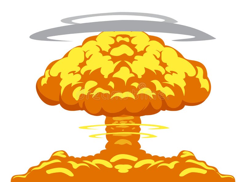 Atomic Bomb Explosion stock vector. Illustration of nuclear - 123021897