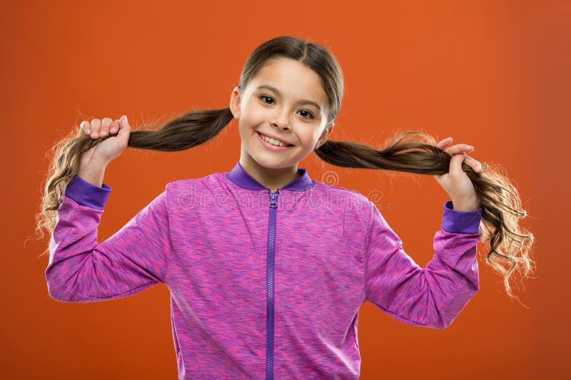 Easy Tips Making Hairstyle for Kids. Small Child Long Hair. Charming Beauty  Stock Photo - Image of care, kids: 138581942