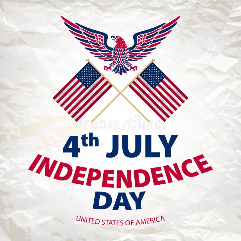 Easy to edit vector illustration of eagle with American flag for Independence day stock illustration Easy to edit vector illustration of eagle with American flag for Independence day stock illustration