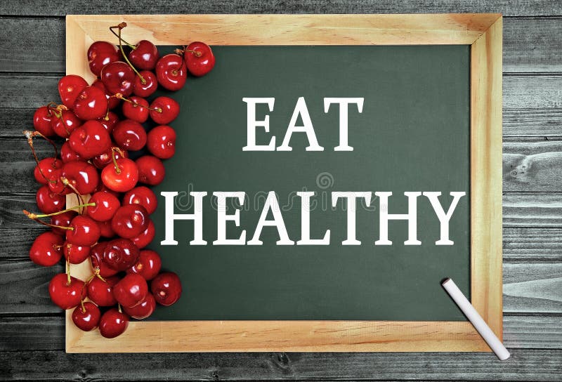 Eat healthy words stock image. Image of nutrition, berry - 66279733