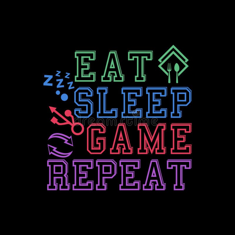 Poster Eat, Sleep, Game, Repeat - Gaming | Wall Art, Gifts & Merchandise 